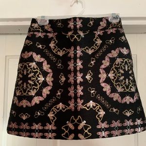Ted Baker glittery embroidered queen bee skirt 1